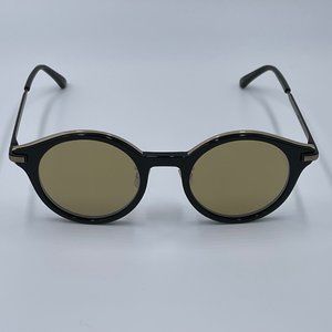 JIMMY CHOO Nick - Gold & Black Round Sunglasses NWT